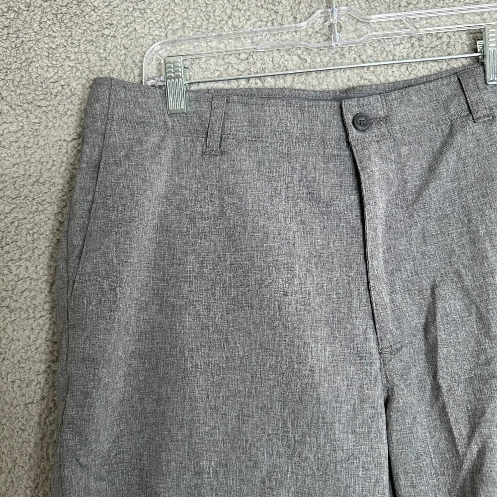 PGA Tour Golf Shorts Mens 36 Gray Stretch‎ Lightweight Flat Front Athleisure